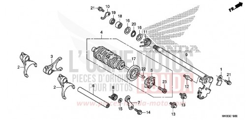 BARILLET DE SELECTION CBR1000RAF de 2015